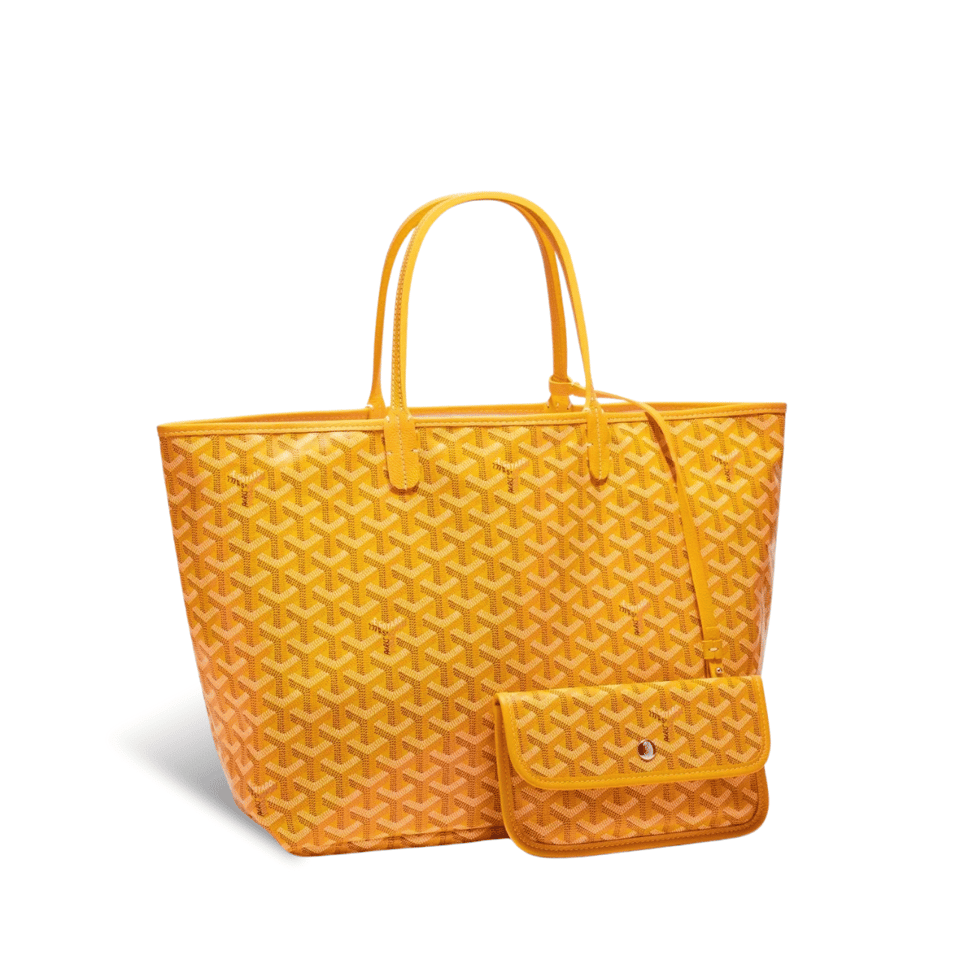 Goyard Saint Louis Pm 34Cm Yellow Canvas Chevroches Calfskin view 2