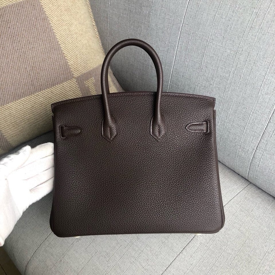Hermes Birkin 25Cm Cafe Togo Leather Gold Hardware view 3