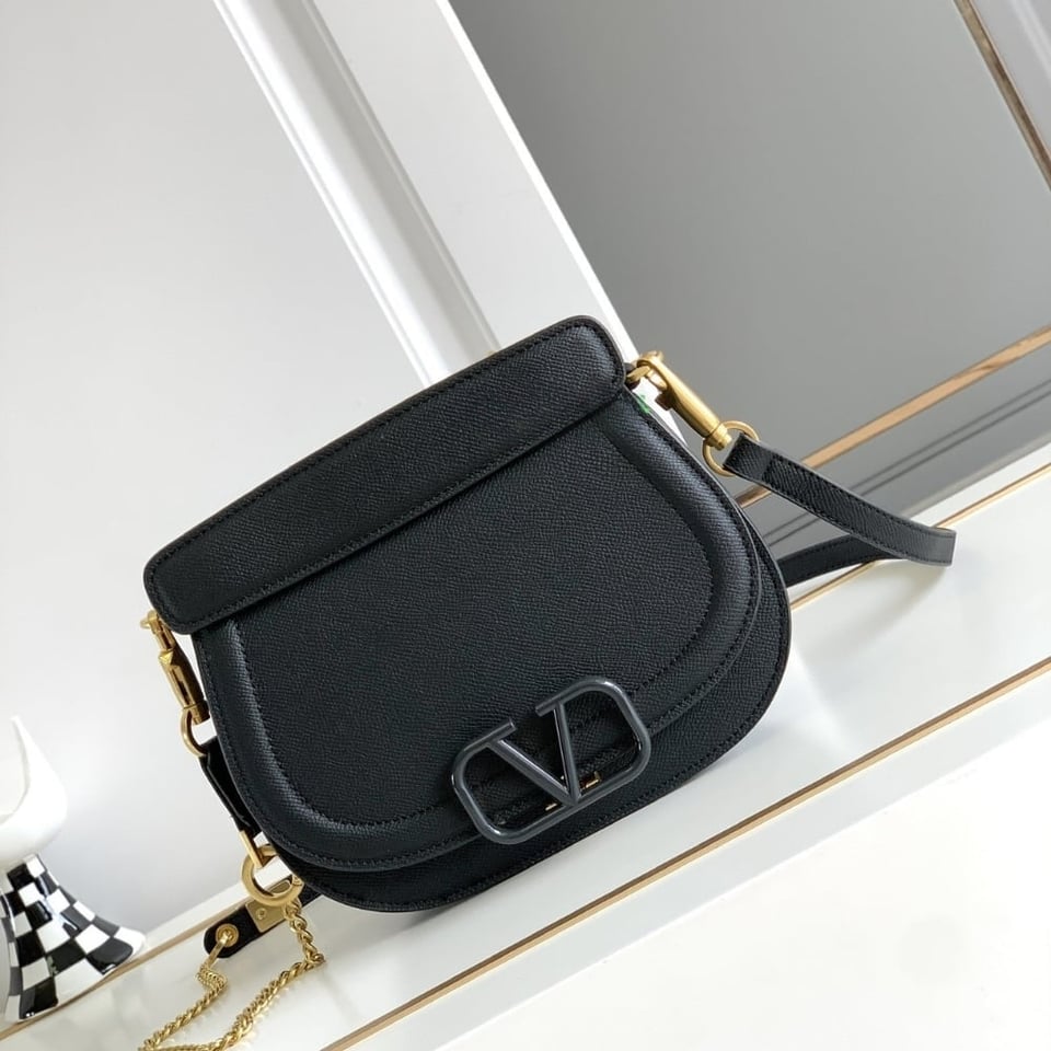 Valentino Vsling Bag In Grained Black 22Cm Wb0M28Djp0No view 3