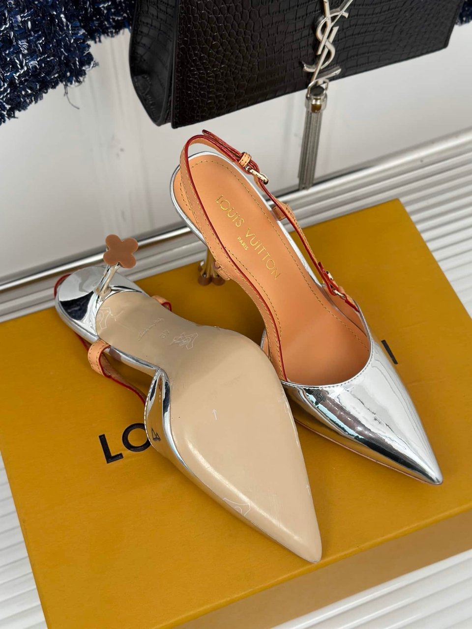 Louis Vuitton Blossom Slingback Pump Silver view 10