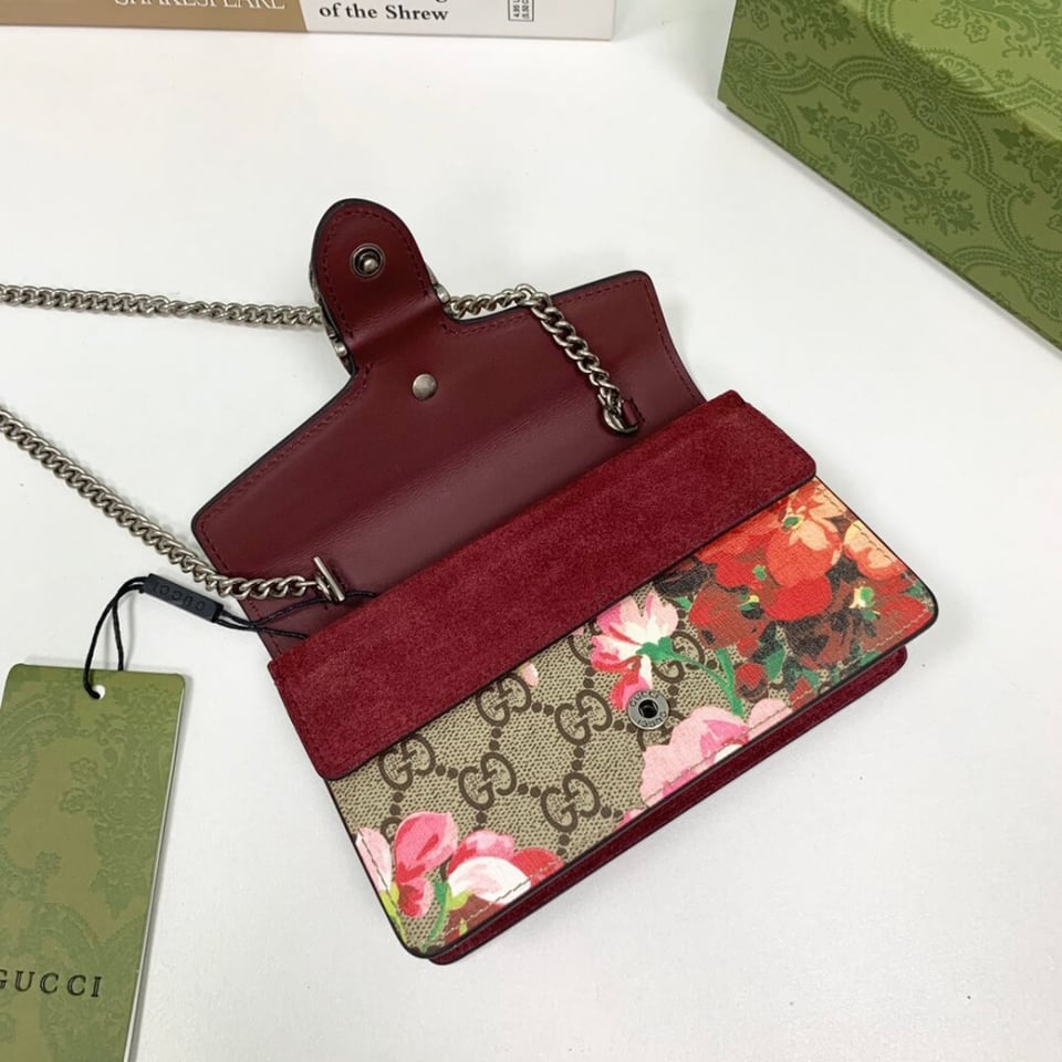 Gucci Dionysus GG Blooms Super Mini Bag Red view 8