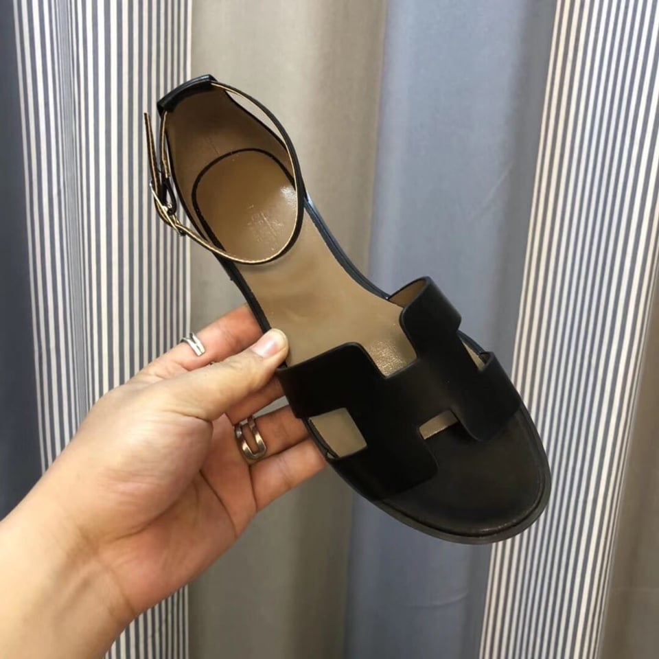 Hermes Santorini Sandal Black H182139Z02420 view 5