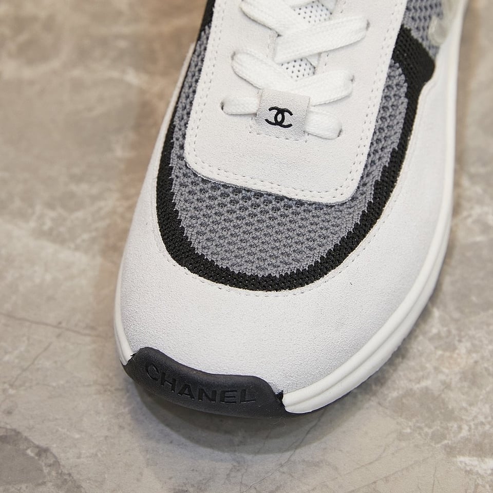 Chanel Cruise Sock Sneakers White Black view 5