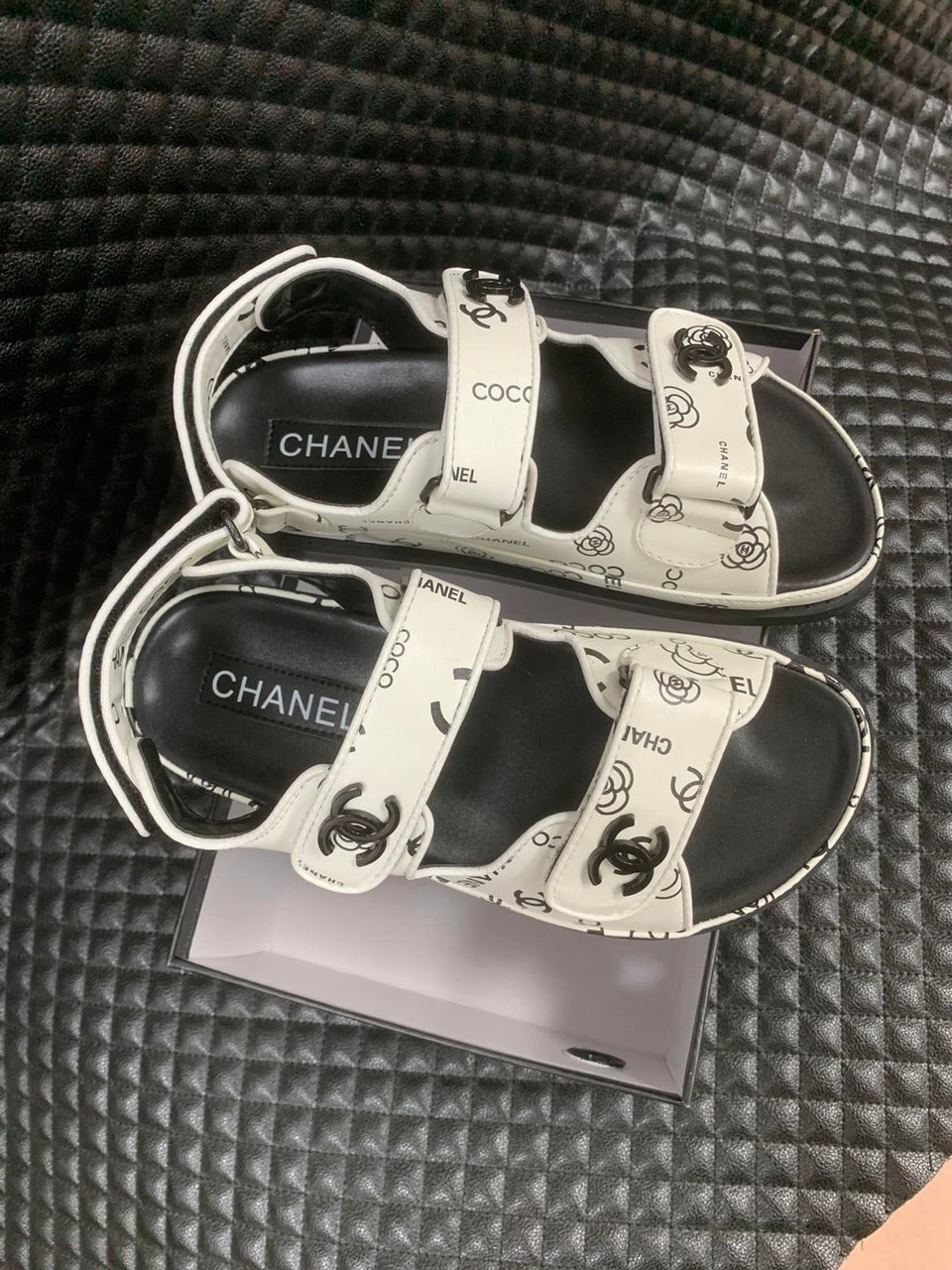 Chanel Dad Slingback Sandals 23P Camelia Cc Logo view 8