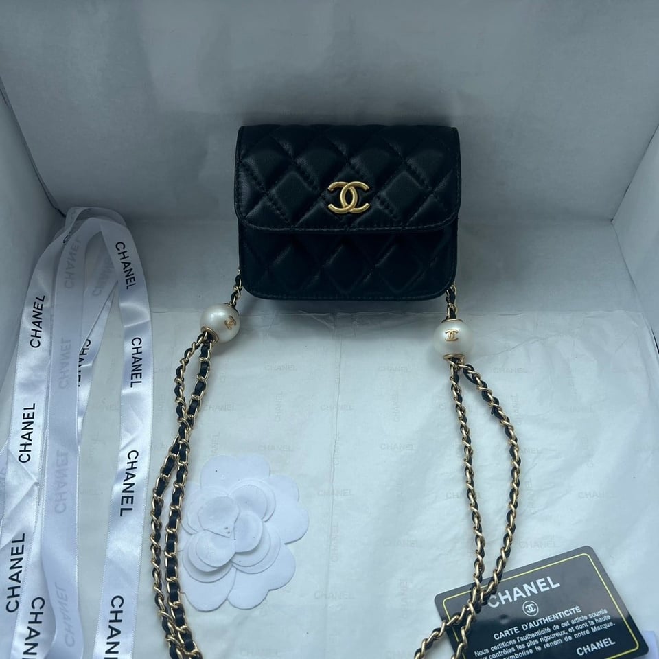 Chanel Clutch With Strap Pearlescent Black 13Cm/5.1in Ap4010 B16719 94305 view 3