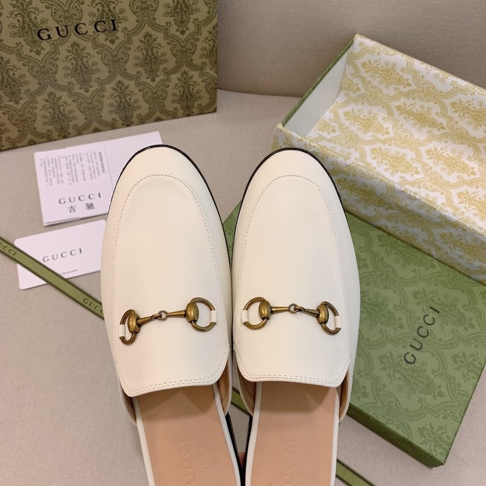 Gucci Princetown Leather Slipper White view 5