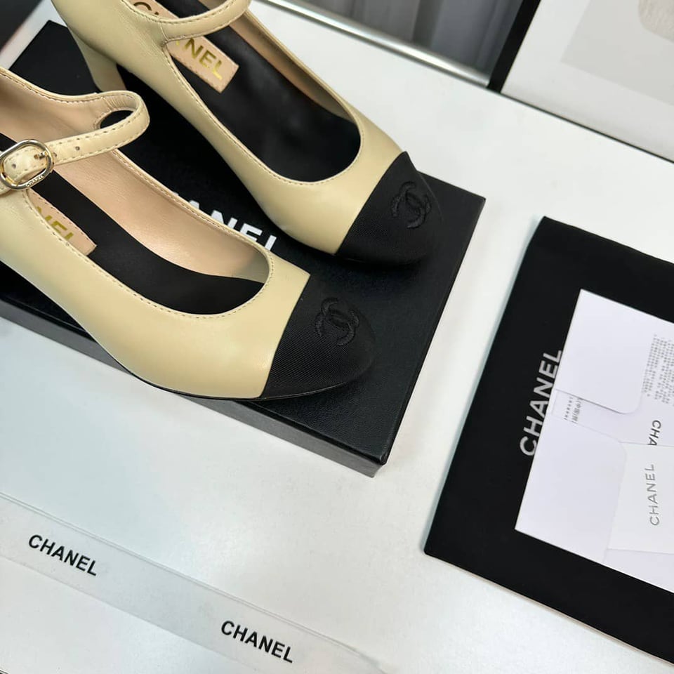 Chanel Mary Janes Beige G45118 view 6