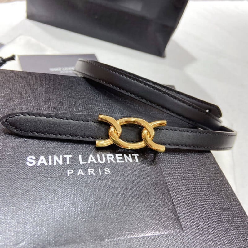 Saint Laurent Chain-Buckle 1.3cm Belt view 3