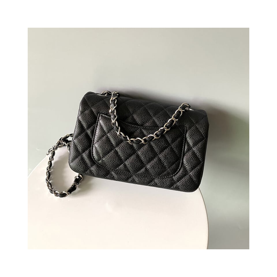 Chanel Caviar Quilted Mini Flap Bag 20cm view 6