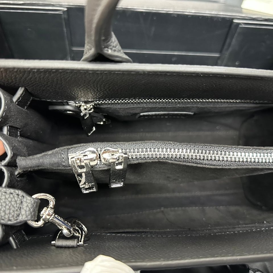 Saint Laurent Sac De Jour Baby In Grained Leather Black 26Cm view 3