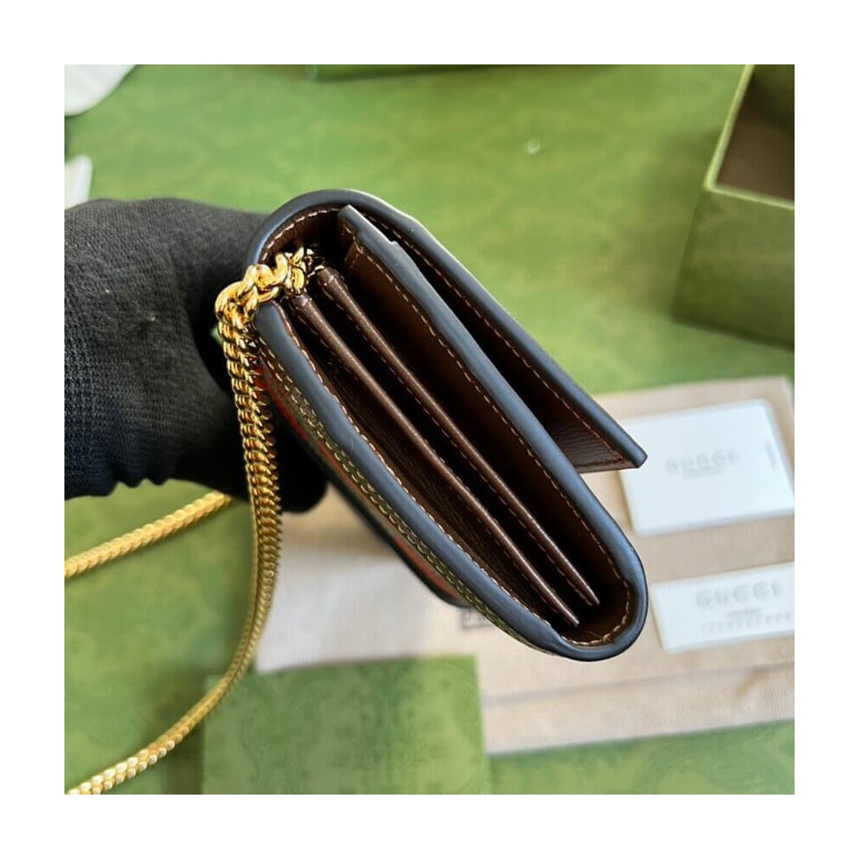 Gucci Jackie 1961 Chain Wallet With Geometric Print 19cm view 6