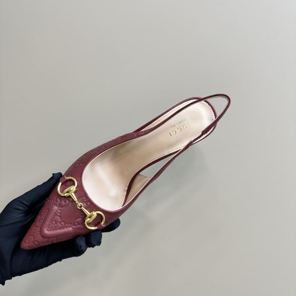 Gucci Women’S Horsebit Pump Gg Leather Rosso Ancora Red ?792065 Aaegj 6207 view 9