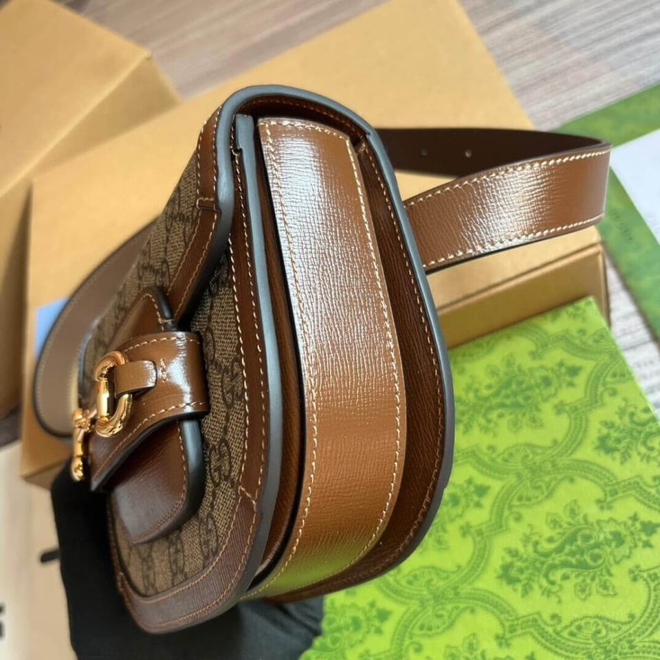 Gucci GG Supreme Horsebit 1955 Rounded Belt Bag view 9