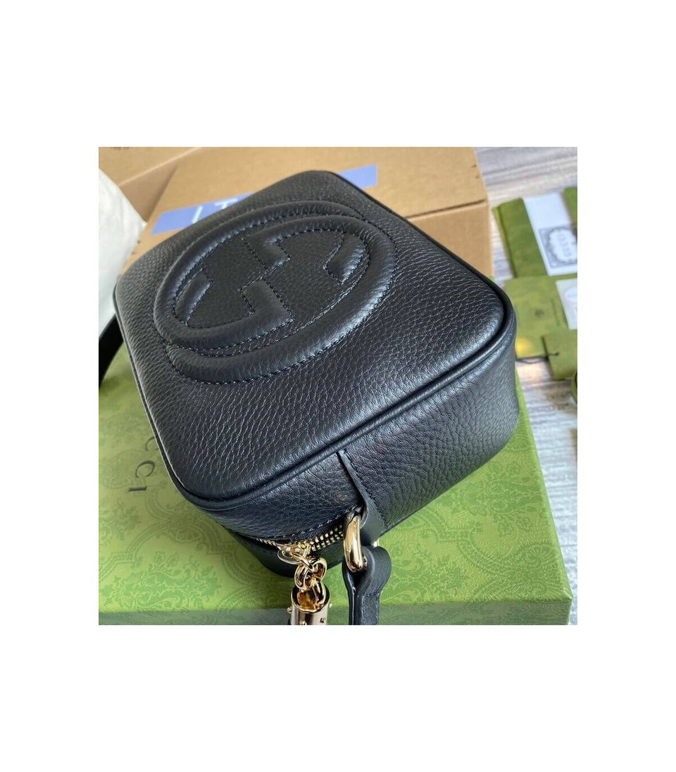 Gucci Soho Small Leather Disco Bag Black view 8