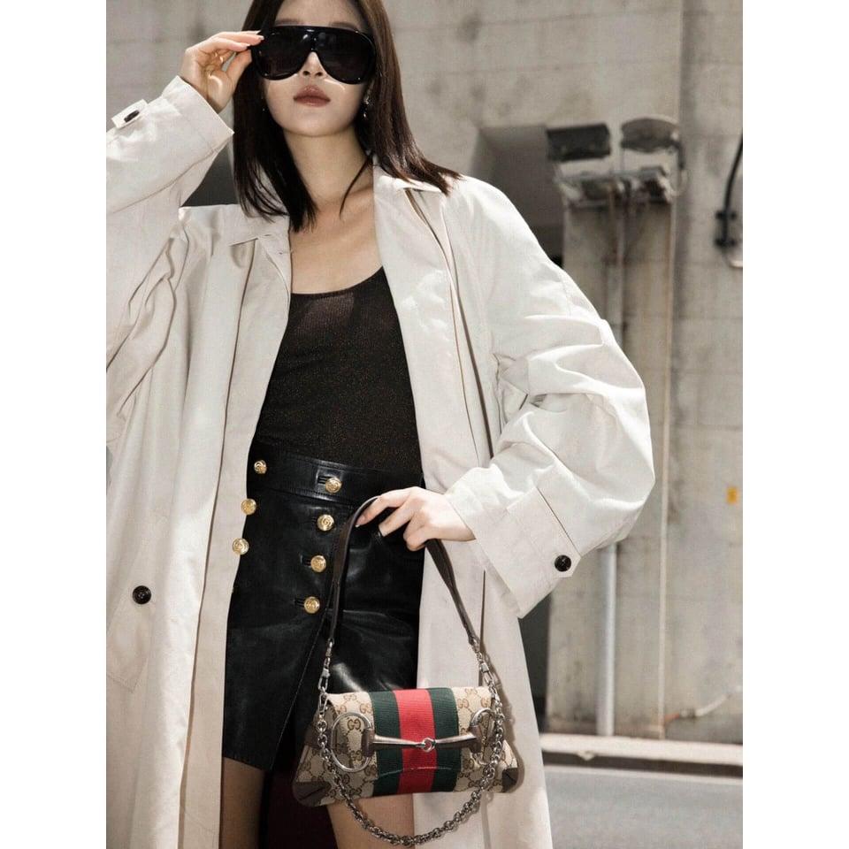 Gucci GG Horsebit Chain Small Shoulder Bag view 6
