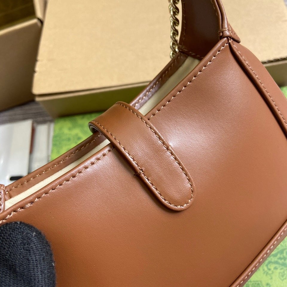 Gucci Jackie 1961 Mini Hobo Bag Brown 19cm view 11