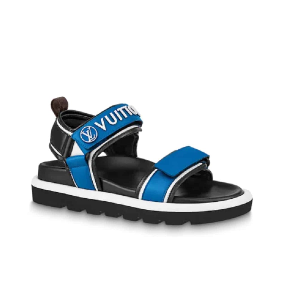 Louis Vuitton Pool Pillow Comfort Sandals Blue 1A9Ocu view 2