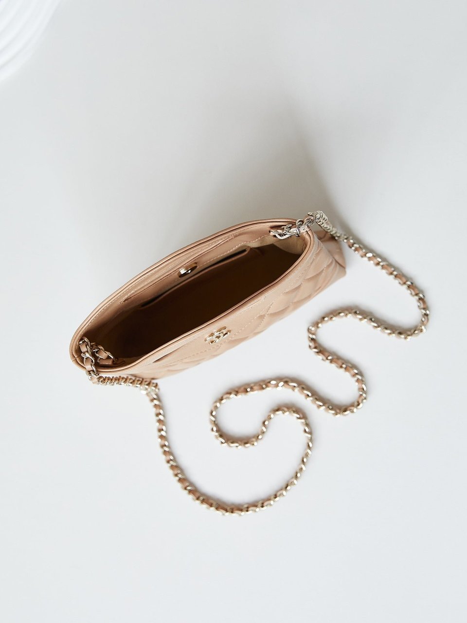Chanel 24S31 Nano Shopping Bag 17.5Cm Brown Lambskin Gold Hardware view 6