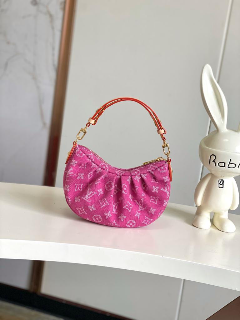 Louis Vuitton Pochette Valley Bag Fuchsia Denim 21cm M28327 view 2
