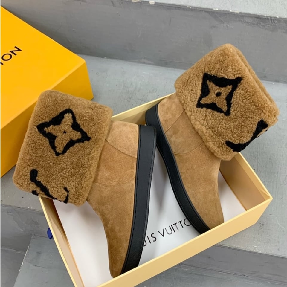 Louis Vuitton Snowdrop Flat Ankle Boot Brown view 5