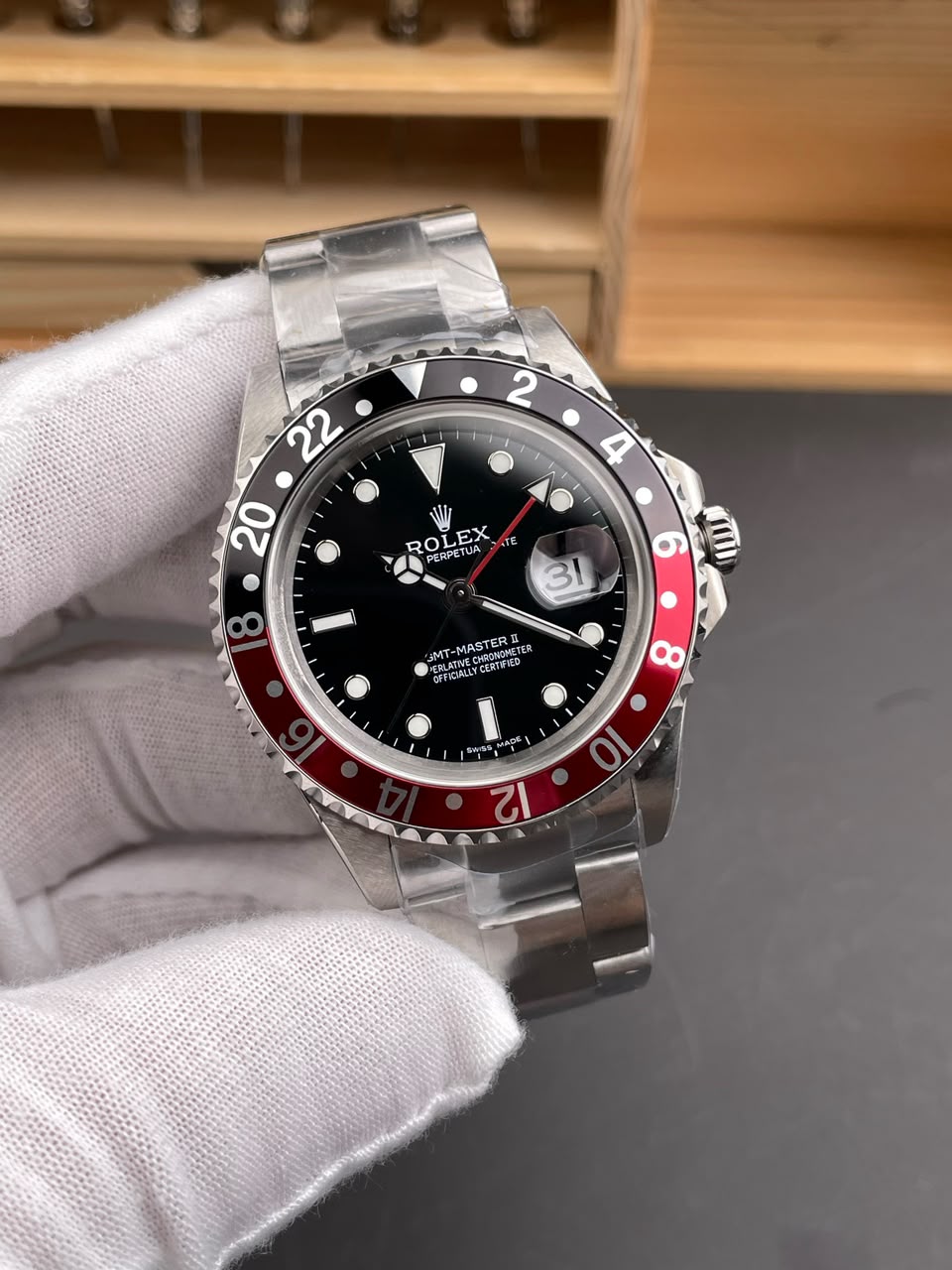 [Super Clone] Rolex GMT-Master II 40mm Black Dial Oyster view 3