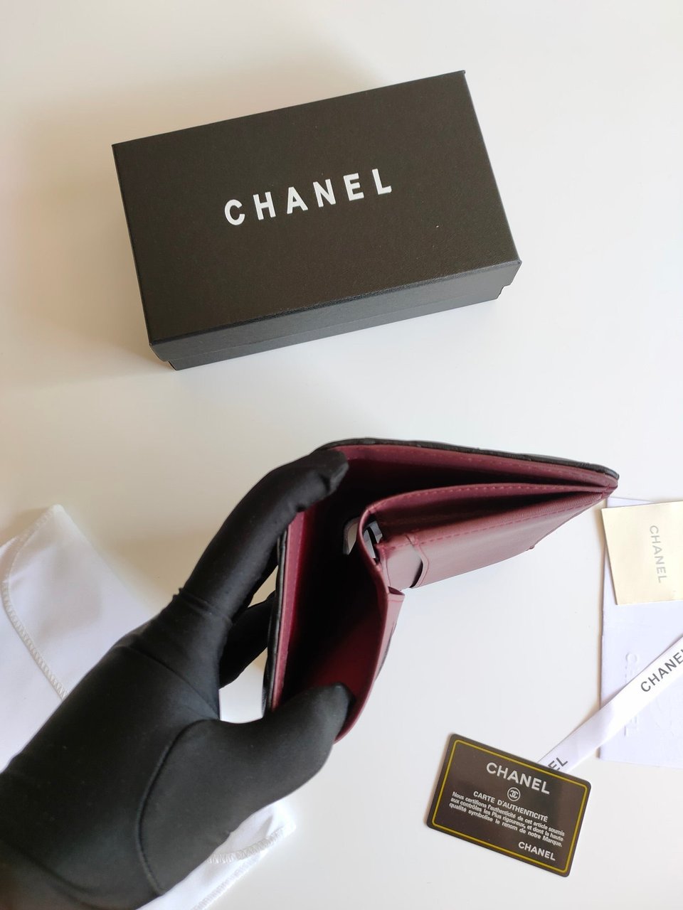 Chanel Zipped Long Purse 19 Black Calfskin Gold Icon view 9