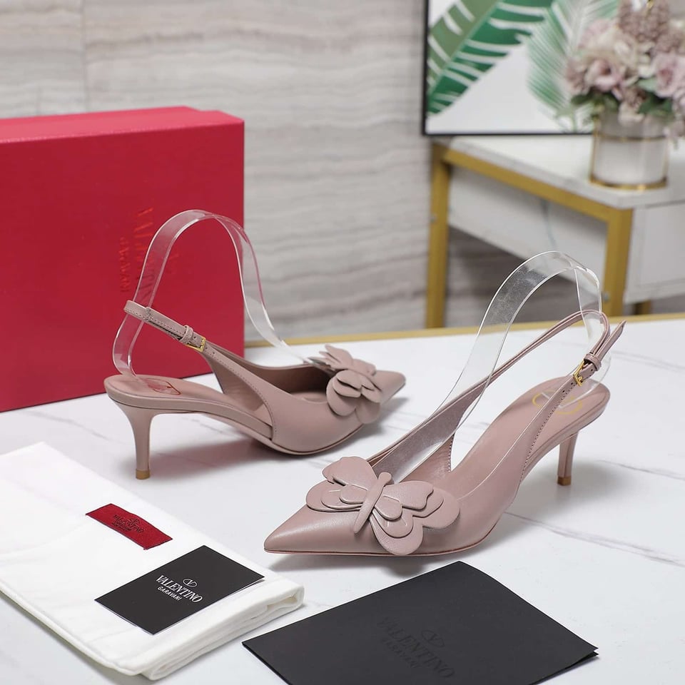 Valentino Garavani Papier Phalène Slingback Pumps Pink view 9
