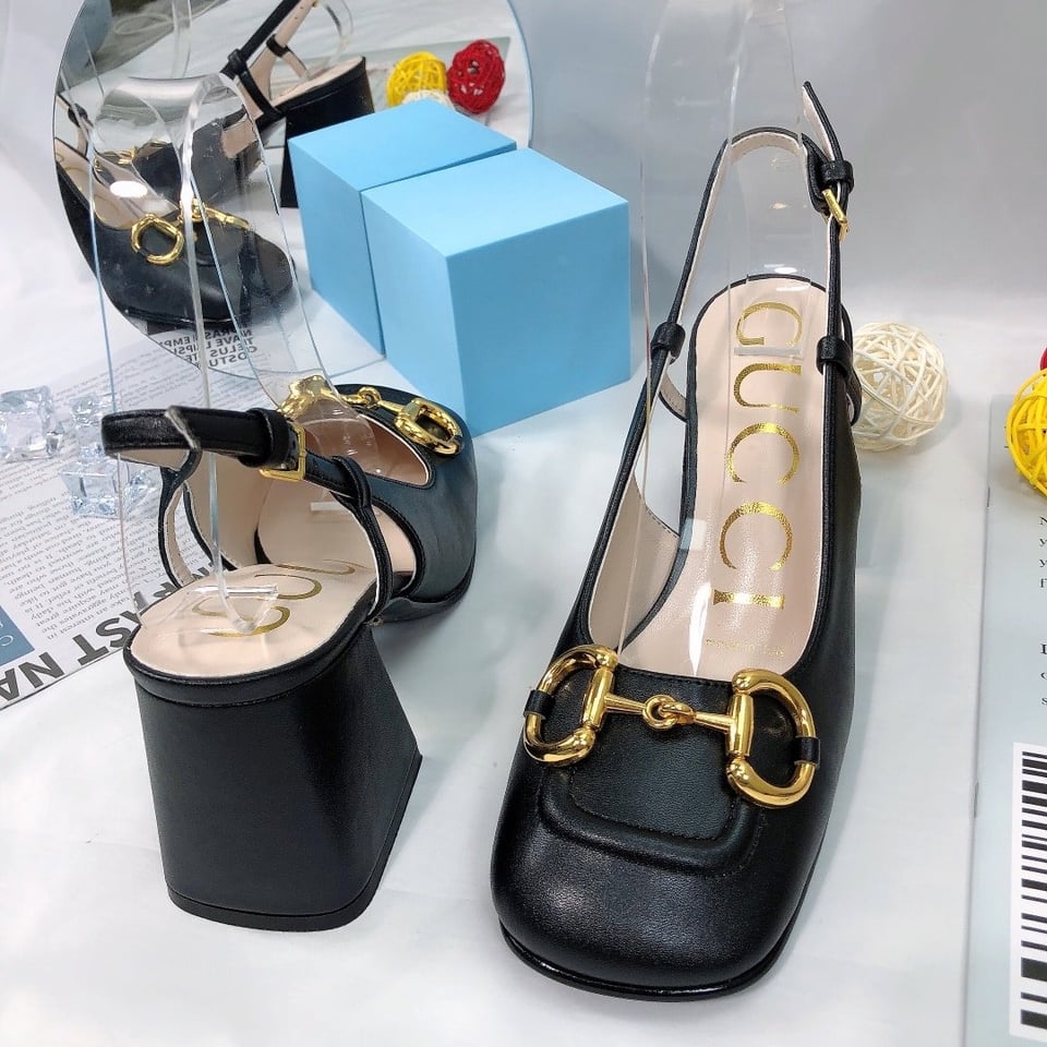 Gucci Women?S Mid Heel Slingback With Horsebit Black view 3