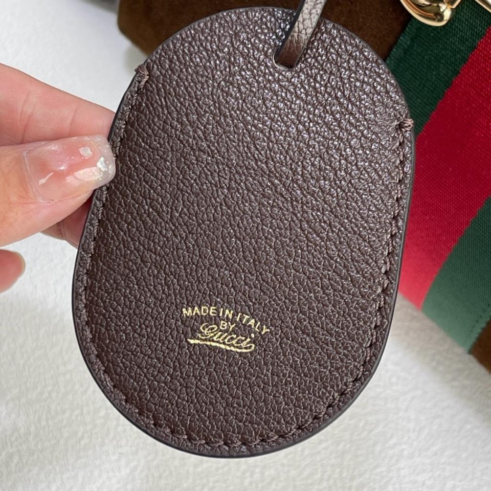 Gucci Borsetto Large Boston Bag Dark Brown Suede 38.5cm/15.2in view 9