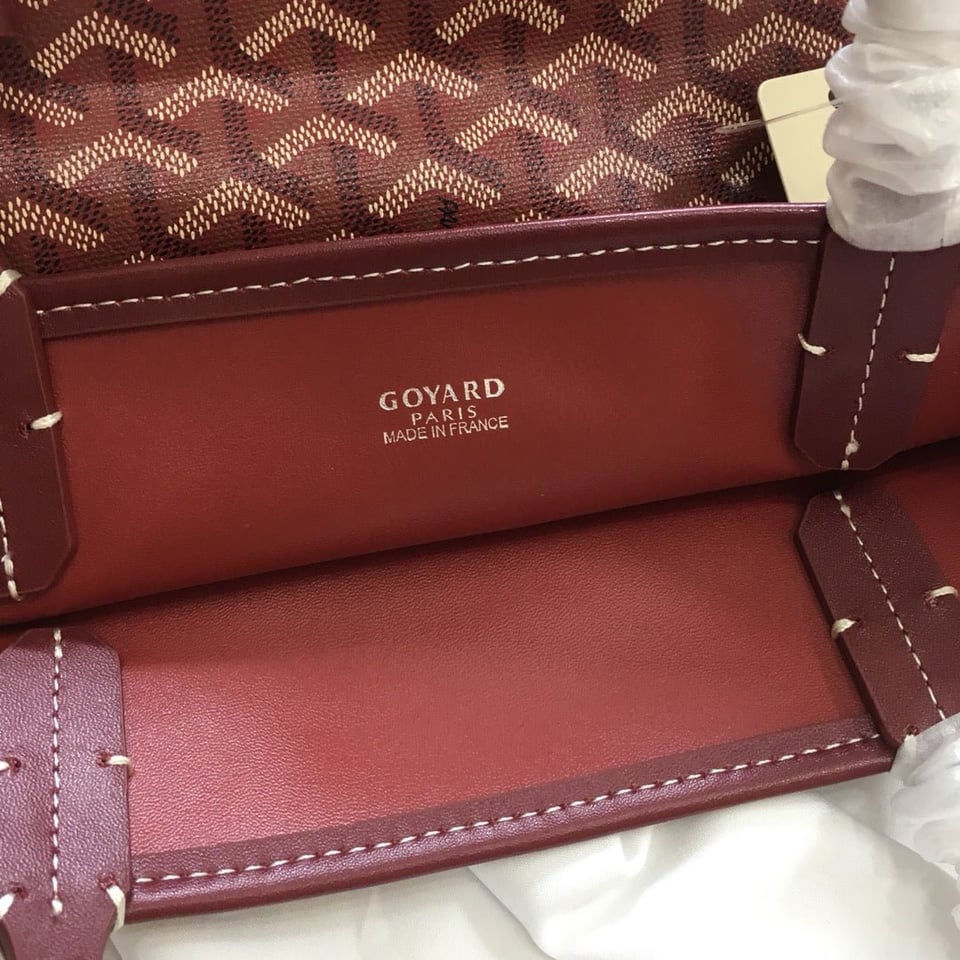 Goyard Anjou Mini Bag 20cm Burgundy Canvas view 7