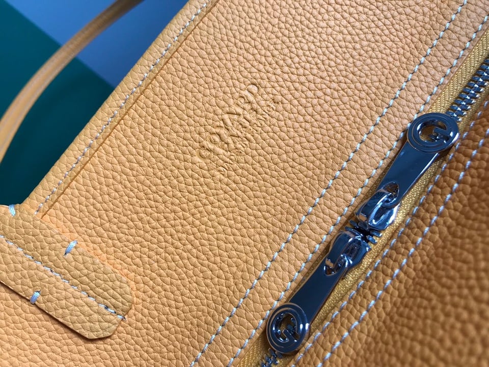 Goyard Hardy Pm Bag 40 Cm Yellow Goyardine Canvas And Taurillon Leather Trim view 10