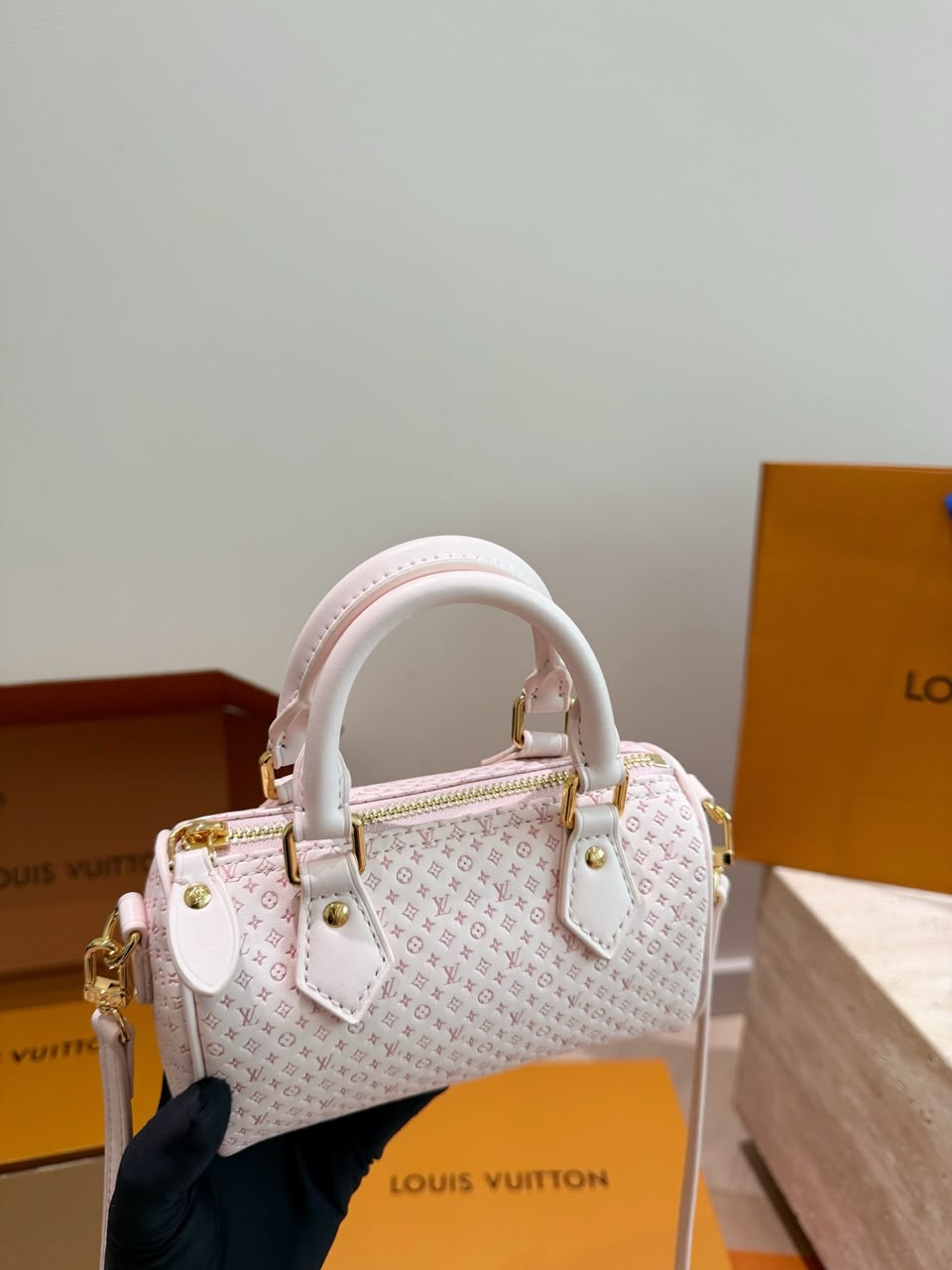 Louis Vuitton Nano Speedy Bag Light Bliss Cream 16cm M29414 view 9