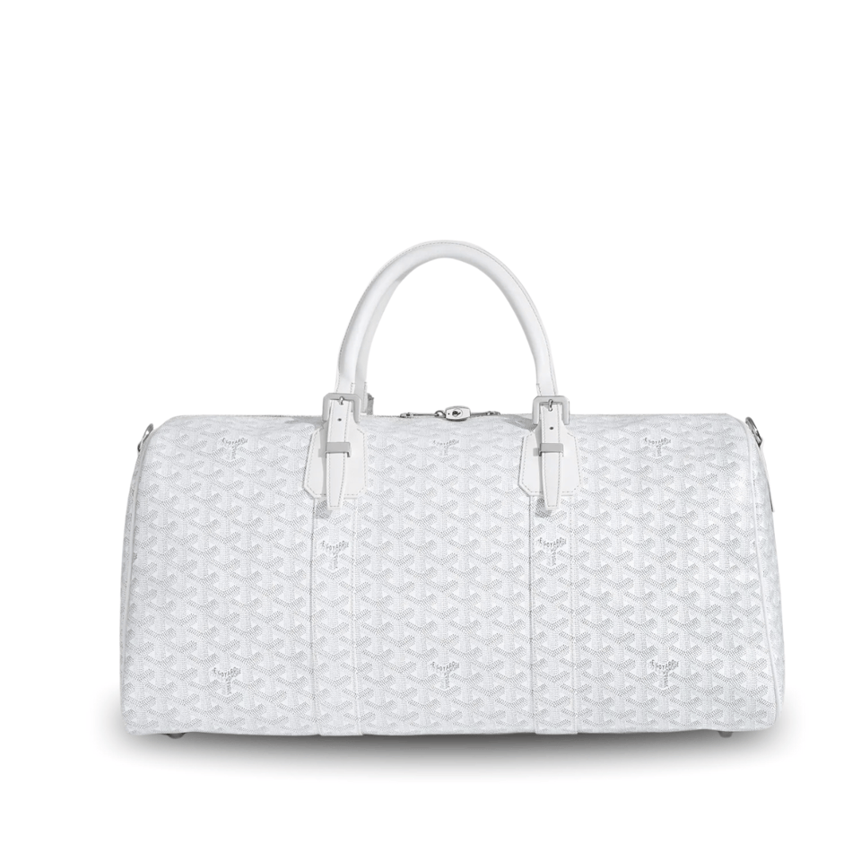 Goyard Boston 50 Bag Cm White Goyardine Canvas And Calfskin Trim view 2