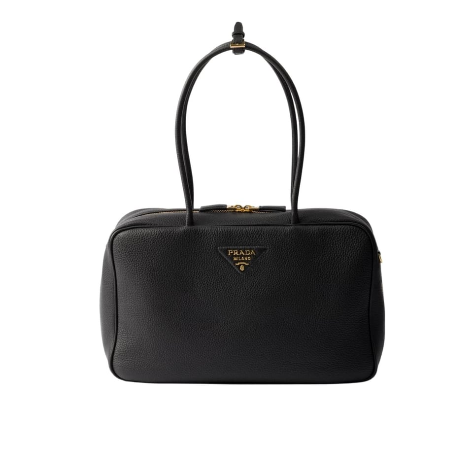 Prada Large Top Handle Bag Black 35Cm view 2