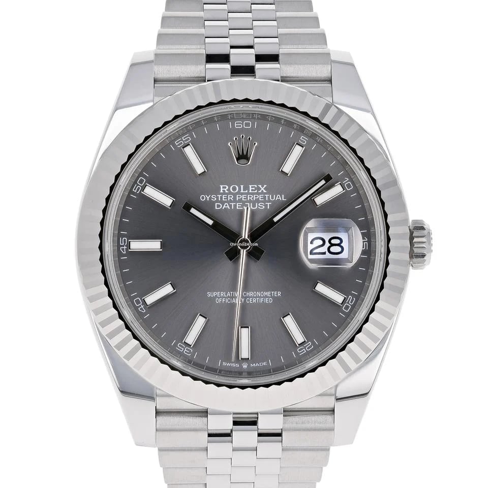 Rolex Datejust 41mm Rhodium Dial 126334 Jubilee view 2