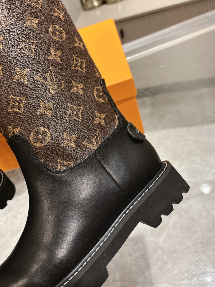Louis Vuitton Aspen Platform Ankle Boot Monogram Brown view 7