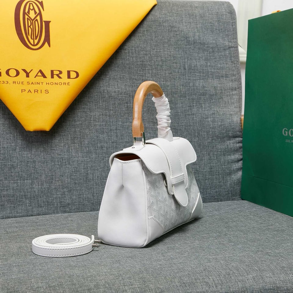 Goyard Saigon Souple Mini Bag White Canvas 20cm view 5