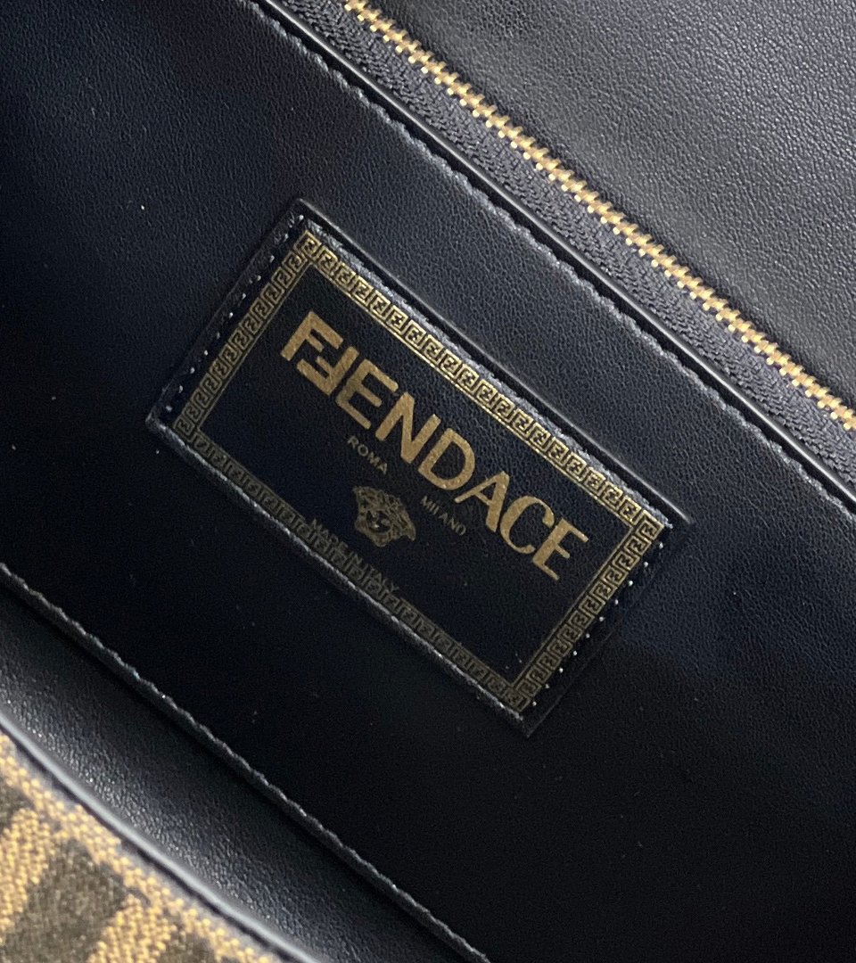 Fendi x Versace Fendace La Medusa Top Handle Bag Zucca Canvas 25cm view 11