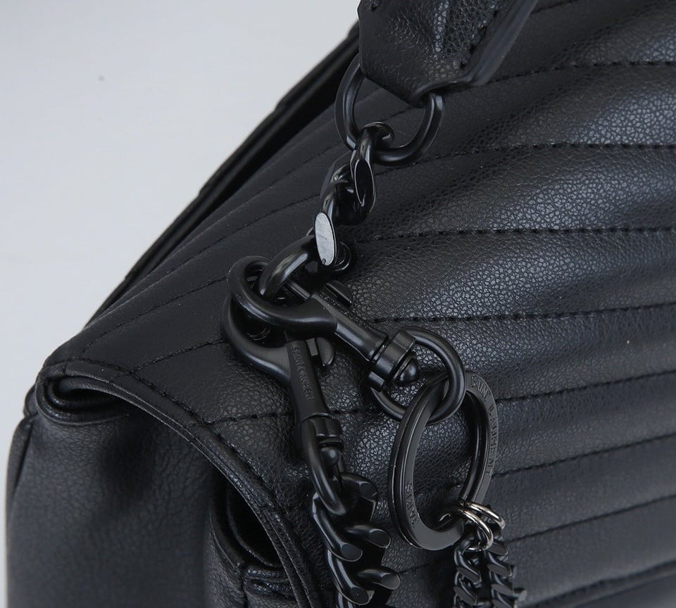 Saint Laurent College Large Chain Bag Black Tone Hardware 32Cm view 7