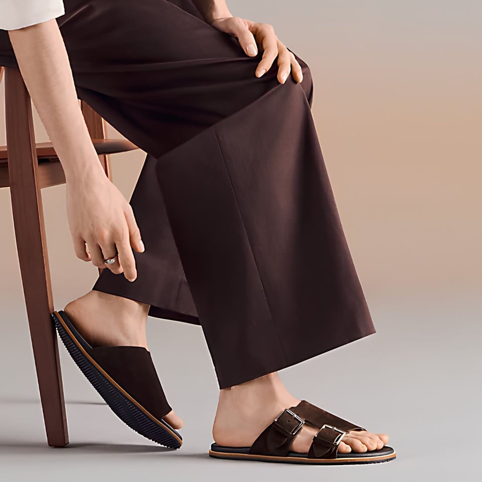 Hermes Naxos Sandal Marron Ébène Color Calfskin H262912ZHME390 view 11