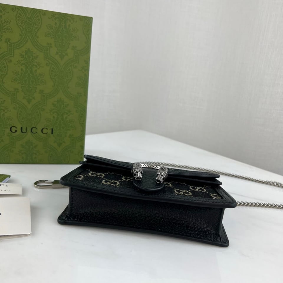 Gucci Dionysus GG Super Mini Bag in Black view 8