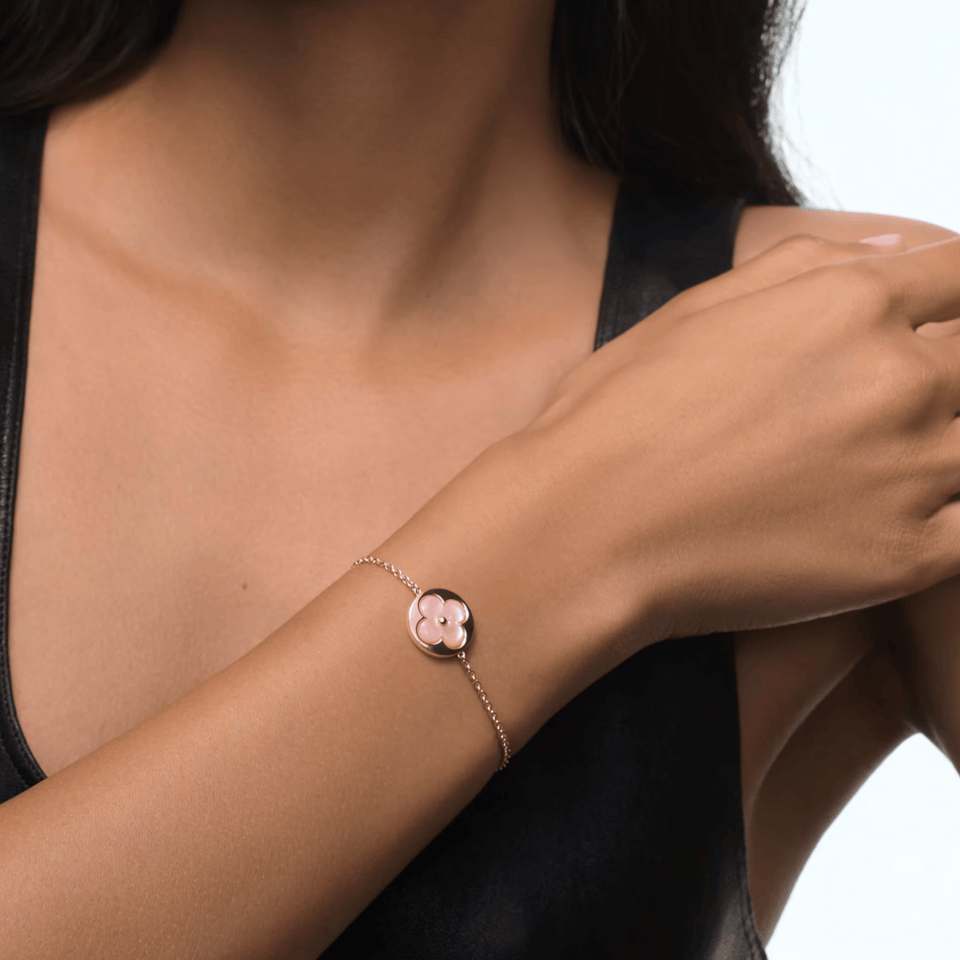 Louis Vuitton Color Blossom M Sun Bracelet Rose Gold and Pink QA5310 view 3