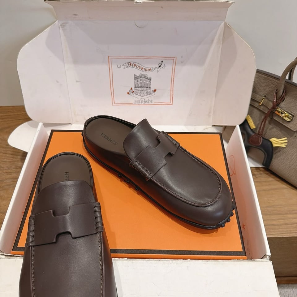Hermes Mix Mule Marron Ébène Color Calfskin H261952ZHME420 view 10