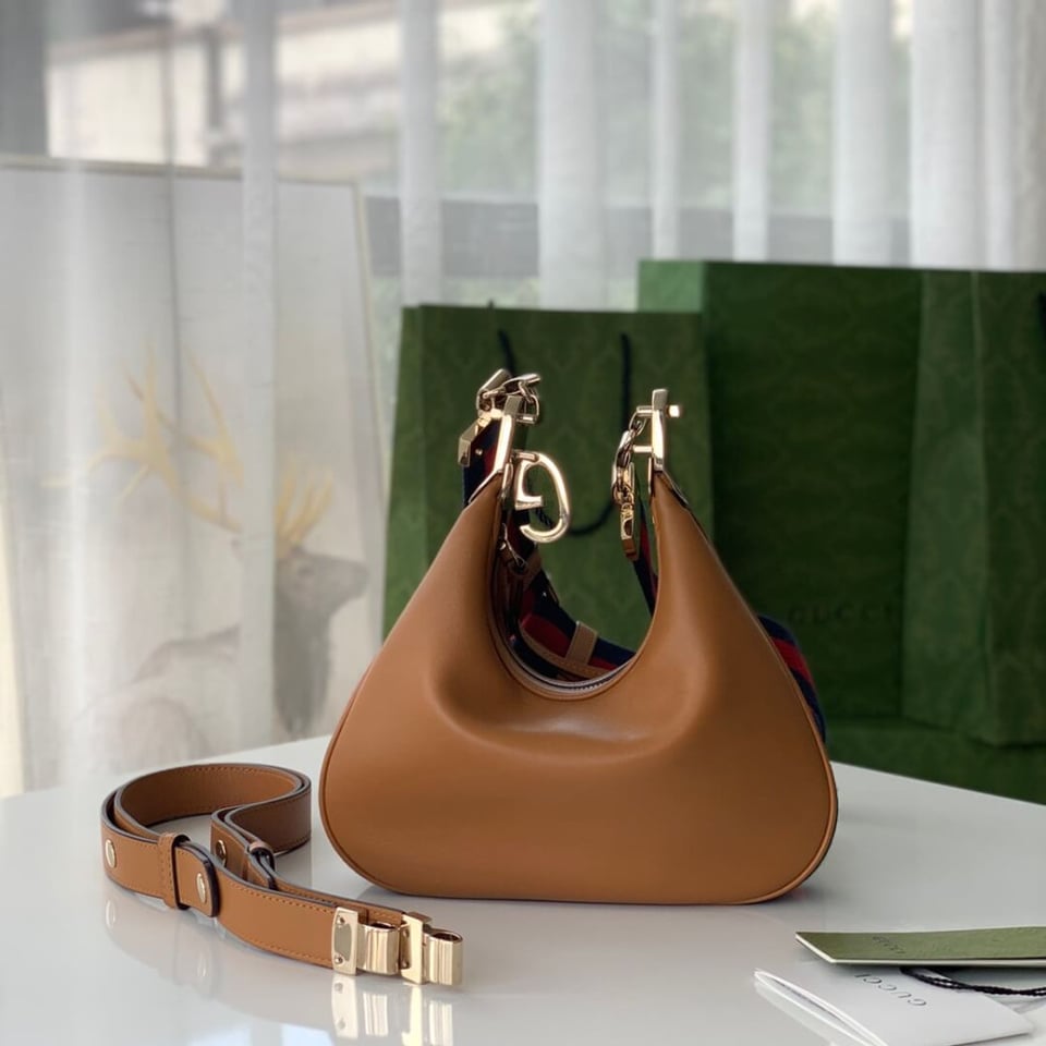 Gucci Brown Leather Attache Small Shoulder Bag 23cm view 3