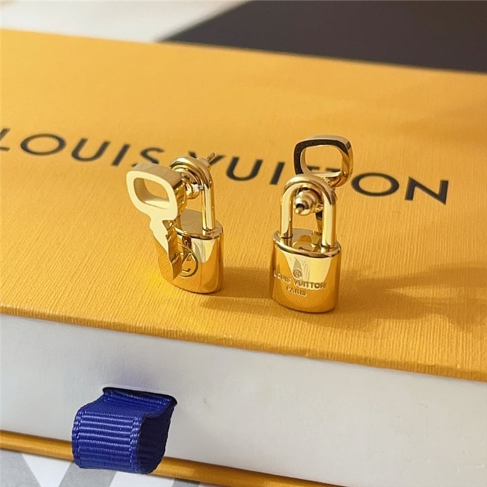 Louis Vuitton Lock It Earrings Gold view 2