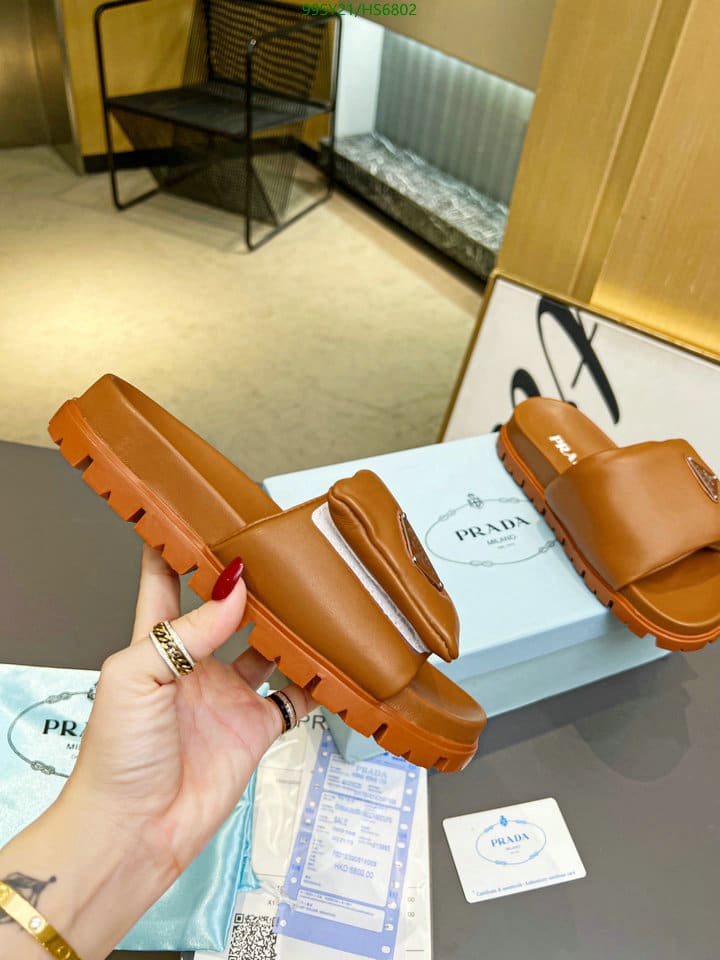 Prada Soft Padded Nappa Leather Slides Brown view 6