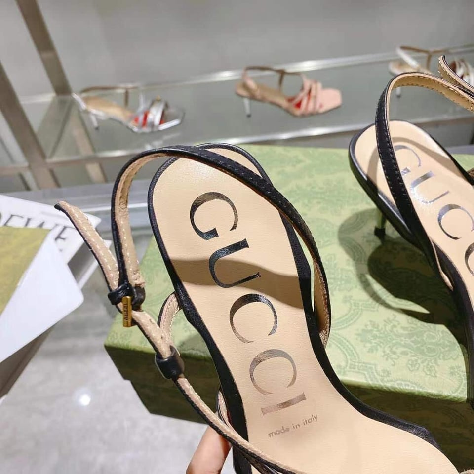 Gucci Black Mid Heel view 7