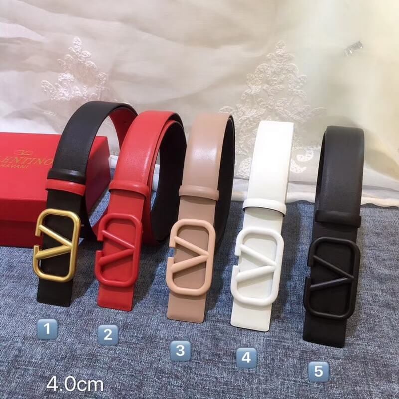 Valentino Reversible Vlogo Belt In Black / Red Glossy Calfskin 40 mm view 8