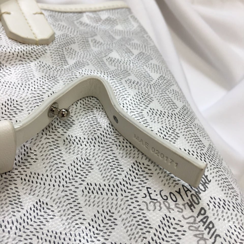 Goyard Anjou Mini Bag 20cm White Canvas view 4