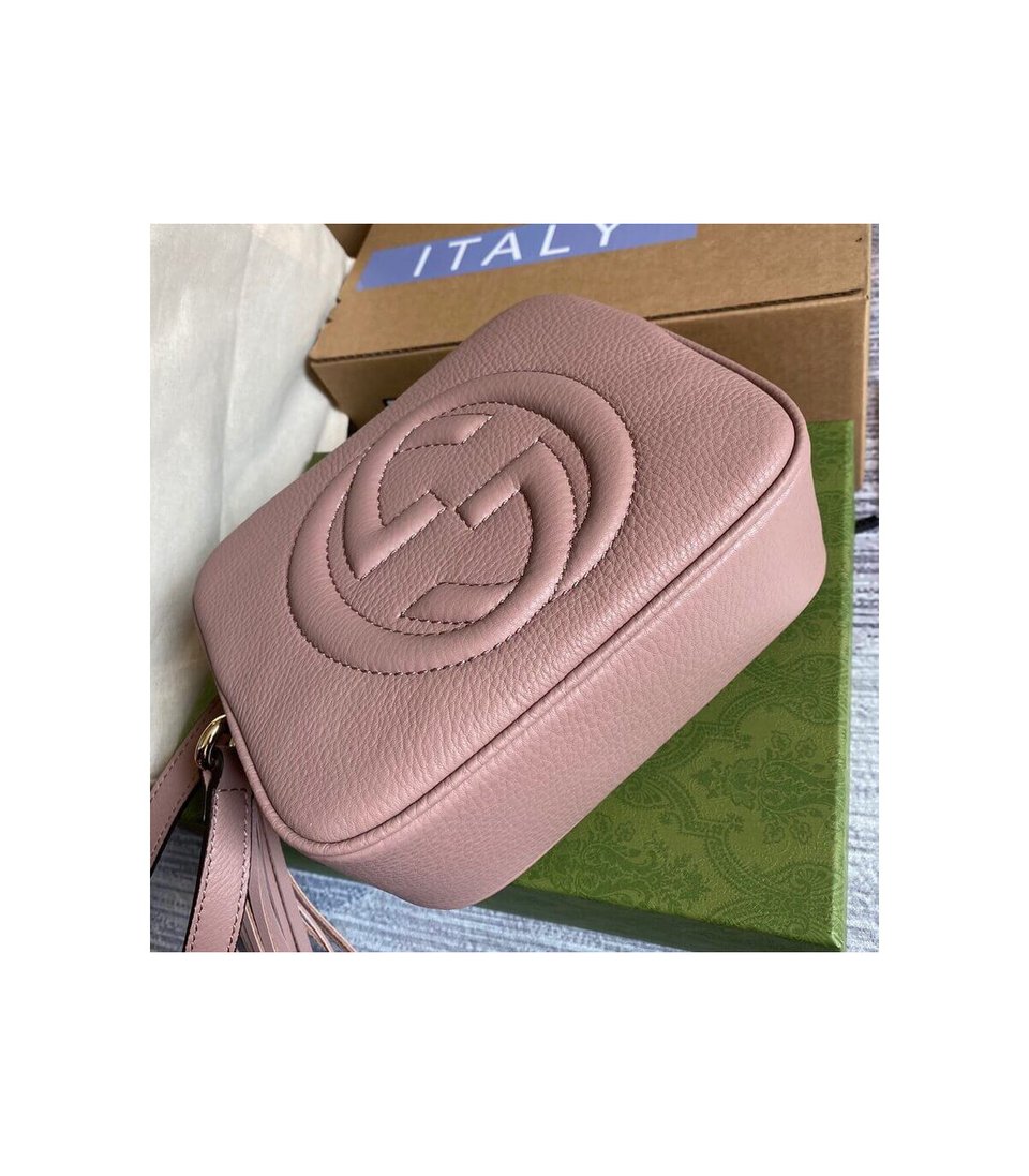 Gucci Soho Small Leather Disco Bag Pink view 8